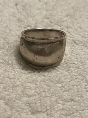 Sterling silver 925 Wide Domed Silver Ring - Simple Chunky Band